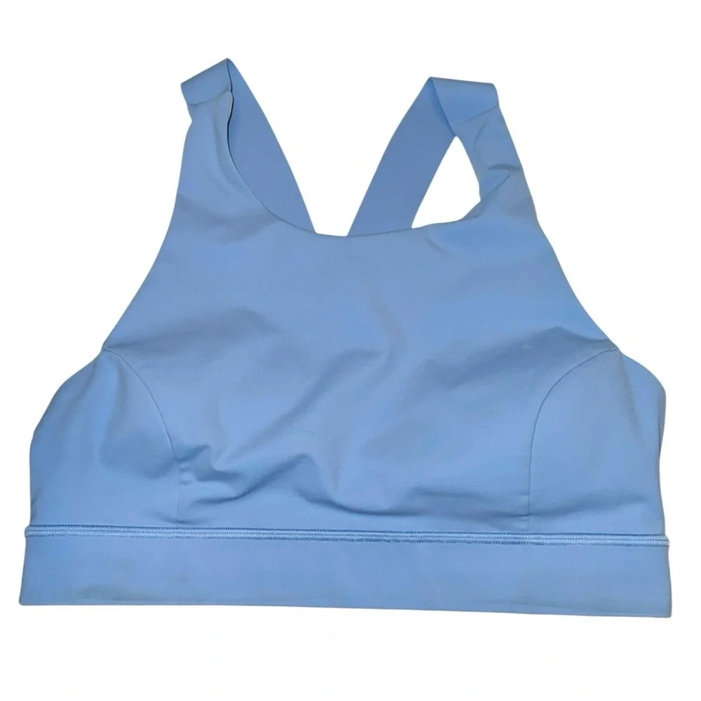 Lululemon Fast & Free Bra (Nulux) Aero Blue Sz 10 Orig $68 Like New